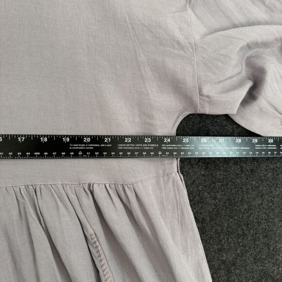 April Cornell Stockholm Dress Women's XL Soft Grey Boho Long Swing Rayon Trapeze - Picture 6 of 10